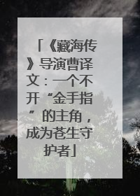 《藏海传》导演曹译文：一个不开“金手指”的主角，成为苍生守护者