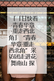 「甘快看·青春华章·重走西北角」“青春华章·重走西北角”采访团走进花舞南山 探寻天水乡村振兴之路