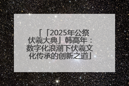「2025年公祭伏羲大典」韩高年：数字化浪潮下伏羲文化传承的创新之道