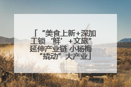 “美食上新+深加工锁‘鲜’+文旅”延伸产业链 小杨梅“撬动”大产业