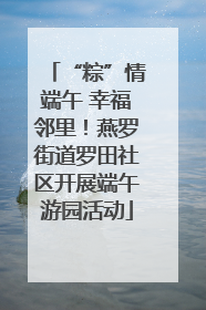 “粽”情端午 幸福邻里！燕罗街道罗田社区开展端午游园活动