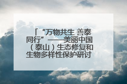 “万物共生 善泰同行”——美丽中国（泰山）生态修复和生物多样性保护研讨会成功举办