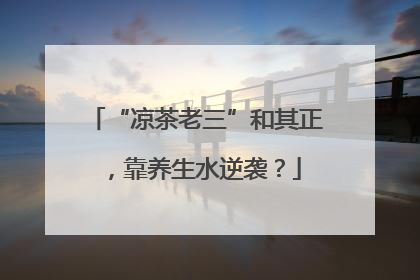 “凉茶老三”和其正，靠养生水逆袭？