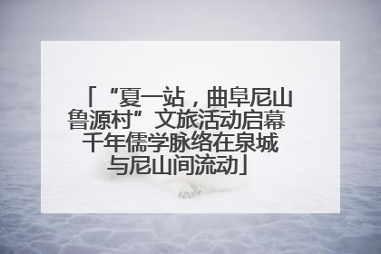 “夏一站，曲阜尼山鲁源村”文旅活动启幕 千年儒学脉络在泉城与尼山间流动