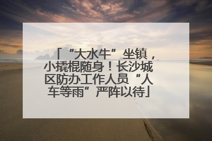 “大水牛”坐镇，小撬棍随身！长沙城区防办工作人员“人车等雨”严阵以待