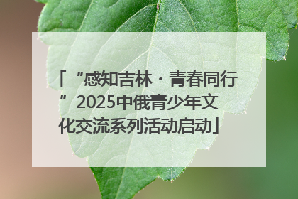“感知吉林・青春同行”2025中俄青少年文化交流系列活动启动