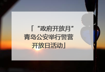 “政府开放月”青岛公安举行警营开放日活动