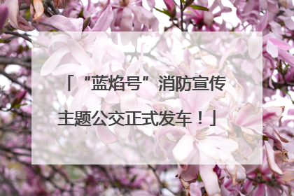 “蓝焰号”消防宣传主题公交正式发车！