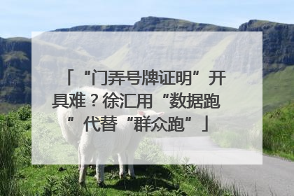 “门弄号牌证明”开具难？徐汇用“数据跑”代替“群众跑”