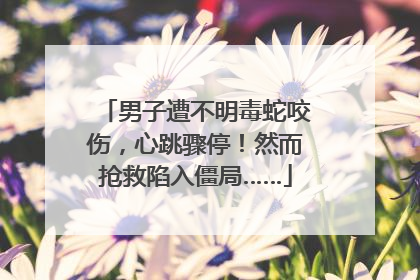 男子遭不明毒蛇咬伤，心跳骤停！然而抢救陷入僵局……