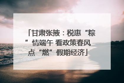 甘肃张掖：税惠“粽”情端午 看政策春风点“燃”假期经济