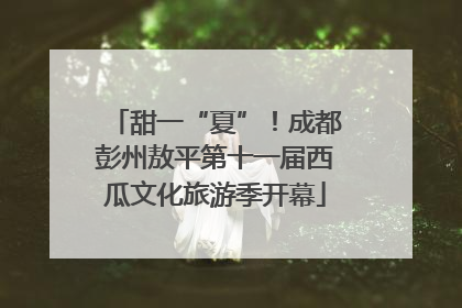 甜一“夏”！成都彭州敖平第十一届西瓜文化旅游季开幕