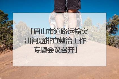 眉山市道路运输突出问题排查整治工作专题会议召开