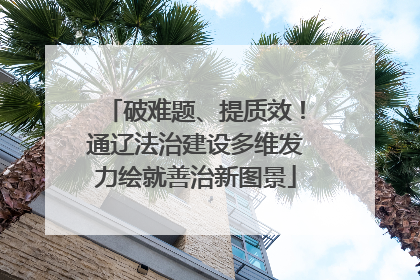 破难题、提质效！通辽法治建设多维发力绘就善治新图景