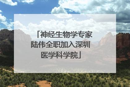神经生物学专家陆伟全职加入深圳医学科学院