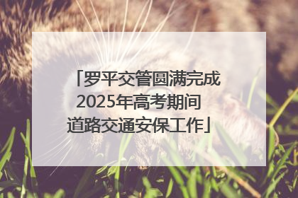 罗平交管圆满完成2025年高考期间道路交通安保工作