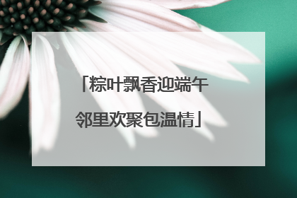 粽叶飘香迎端午 邻里欢聚包温情