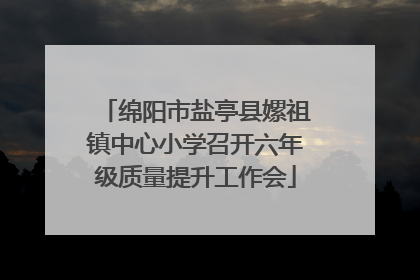 绵阳市盐亭县嫘祖镇中心小学召开六年级质量提升工作会