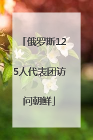 俄罗斯125人代表团访问朝鲜