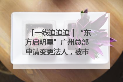 一线追追追｜“东方启明星”广州总部申请变更法人，被市场监管部门限制