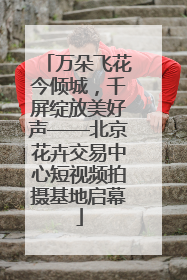万朵飞花今倾城，千屏绽放美好声——北京花卉交易中心短视频拍摄基地启幕