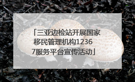 三亚边检站开展国家移民管理机构12367服务平台宣传活动