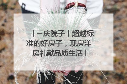 三庆院子丨超越标准的好房子，现房洋房礼献品质生活