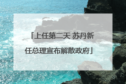 上任第二天 苏丹新任总理宣布解散政府