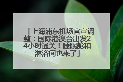 上海浦东机场官宣调整：国际港澳台出发24小时通关！睡眠舱和淋浴间也来了