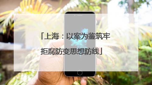 上海：以案为鉴筑牢拒腐防变思想防线