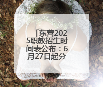 东营2025职教招生时间表公布：6月27日起分两阶段录取