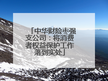 中华财险枣强支公司：将消费者权益保护工作落到实处