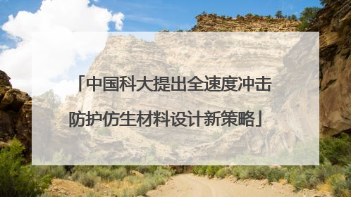 中国科大提出全速度冲击防护仿生材料设计新策略