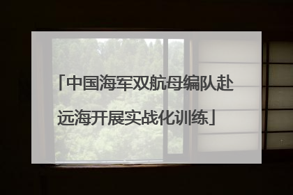 中国海军双航母编队赴远海开展实战化训练