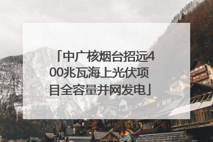 中广核烟台招远400兆瓦海上光伏项目全容量并网发电