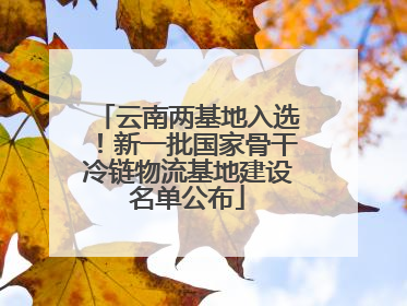 云南两基地入选！新一批国家骨干冷链物流基地建设名单公布