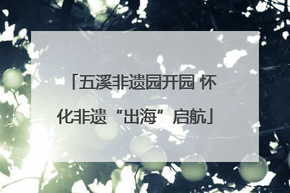 五溪非遗园开园 怀化非遗“出海”启航