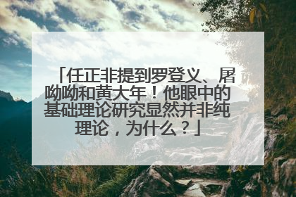 任正非提到罗登义、屠呦呦和黄大年！他眼中的基础理论研究显然并非纯理论，为什么？