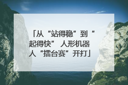 从“站得稳”到“起得快” 人形机器人“擂台赛”开打