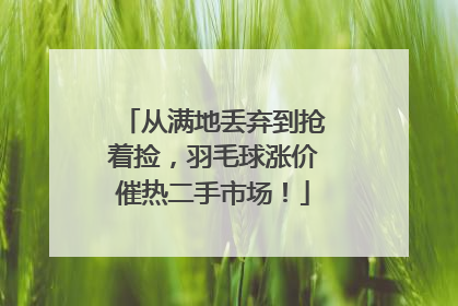 从满地丢弃到抢着捡，羽毛球涨价催热二手市场！