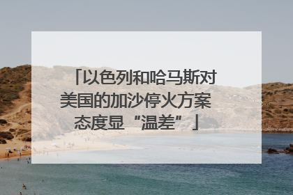 以色列和哈马斯对美国的加沙停火方案态度显“温差”