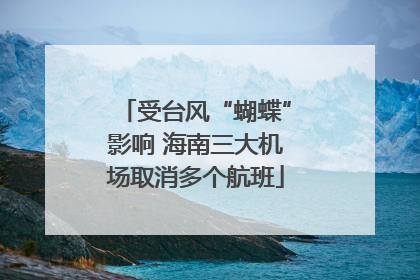 受台风“蝴蝶”影响 海南三大机场取消多个航班