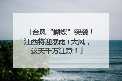 台风“蝴蝶”突袭！江西将迎暴雨+大风，这天千万注意！