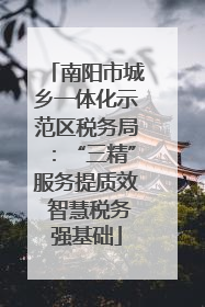 南阳市城乡一体化示范区税务局：“三精”服务提质效 智慧税务强基础