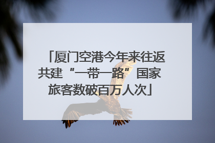 厦门空港今年来往返共建“一带一路”国家旅客数破百万人次