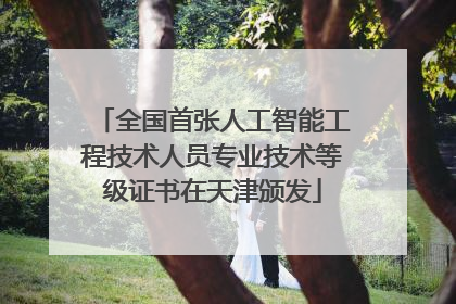 全国首张人工智能工程技术人员专业技术等级证书在天津颁发