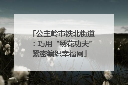 公主岭市铁北街道：巧用“绣花功夫”紧密编织幸福网