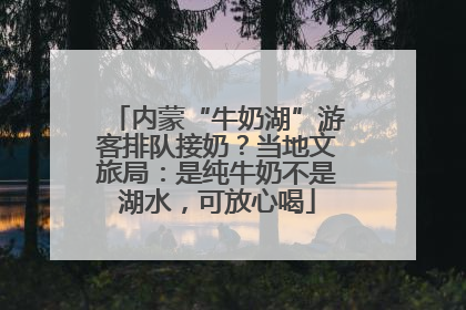 内蒙“牛奶湖”游客排队接奶？当地文旅局：是纯牛奶不是湖水，可放心喝