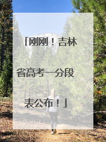 刚刚！吉林省高考一分段表公布！