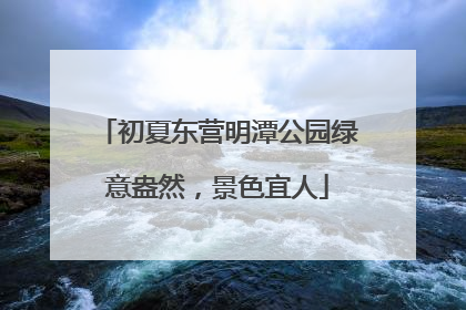 初夏东营明潭公园绿意盎然，景色宜人